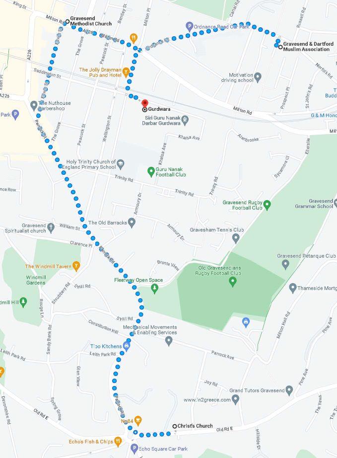 2023 Interfaith walk path.