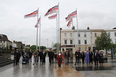 Armed forces flag raising