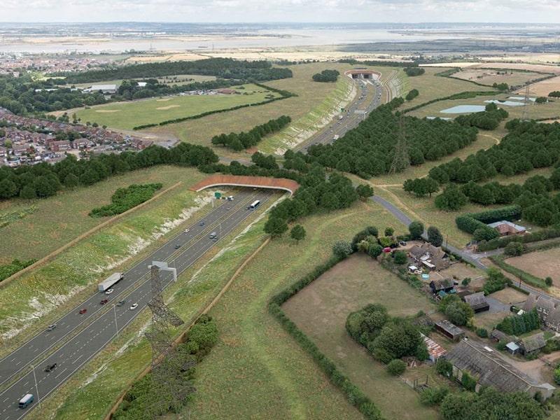 Arial short of proposed lower thames crossing