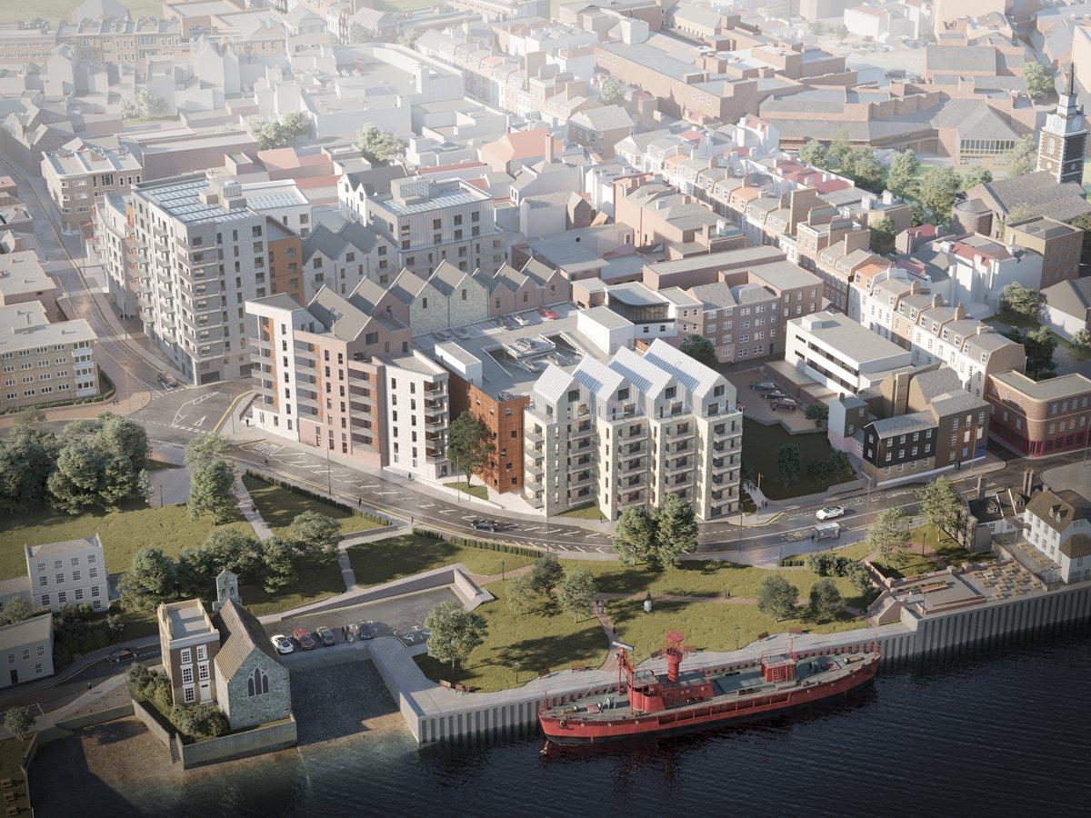 Charter regeneration riverfront artist impression