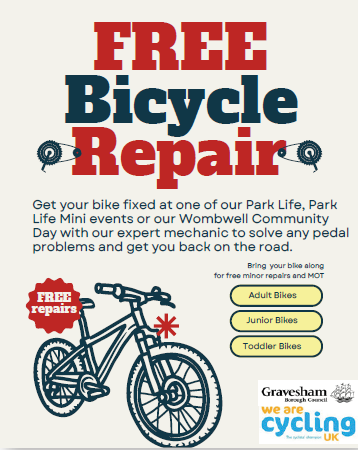 Free bike repair poster with Dr Bike.