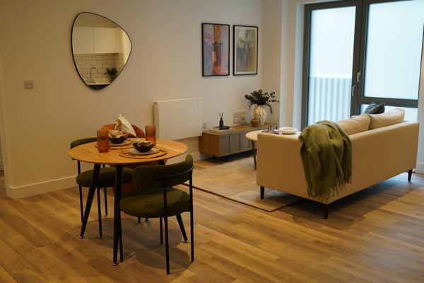 Inside the charter show flat