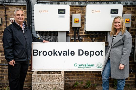 Inverters at brookvale deport with cllr burden and cllr morley