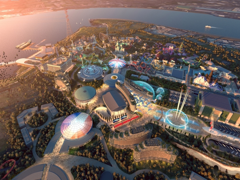Computer generated image of the proposed London Resort theme park