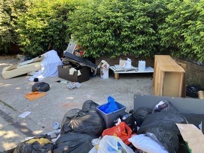 Fly tipped rubbish