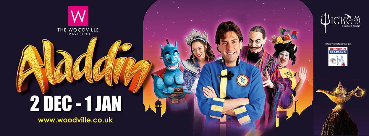 Aladdin panto at the Woodville 2 December to 1 January