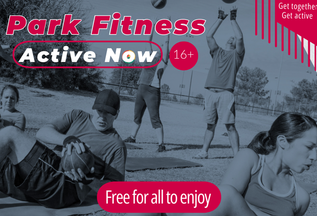 Text reads Park Fitness Active Now
