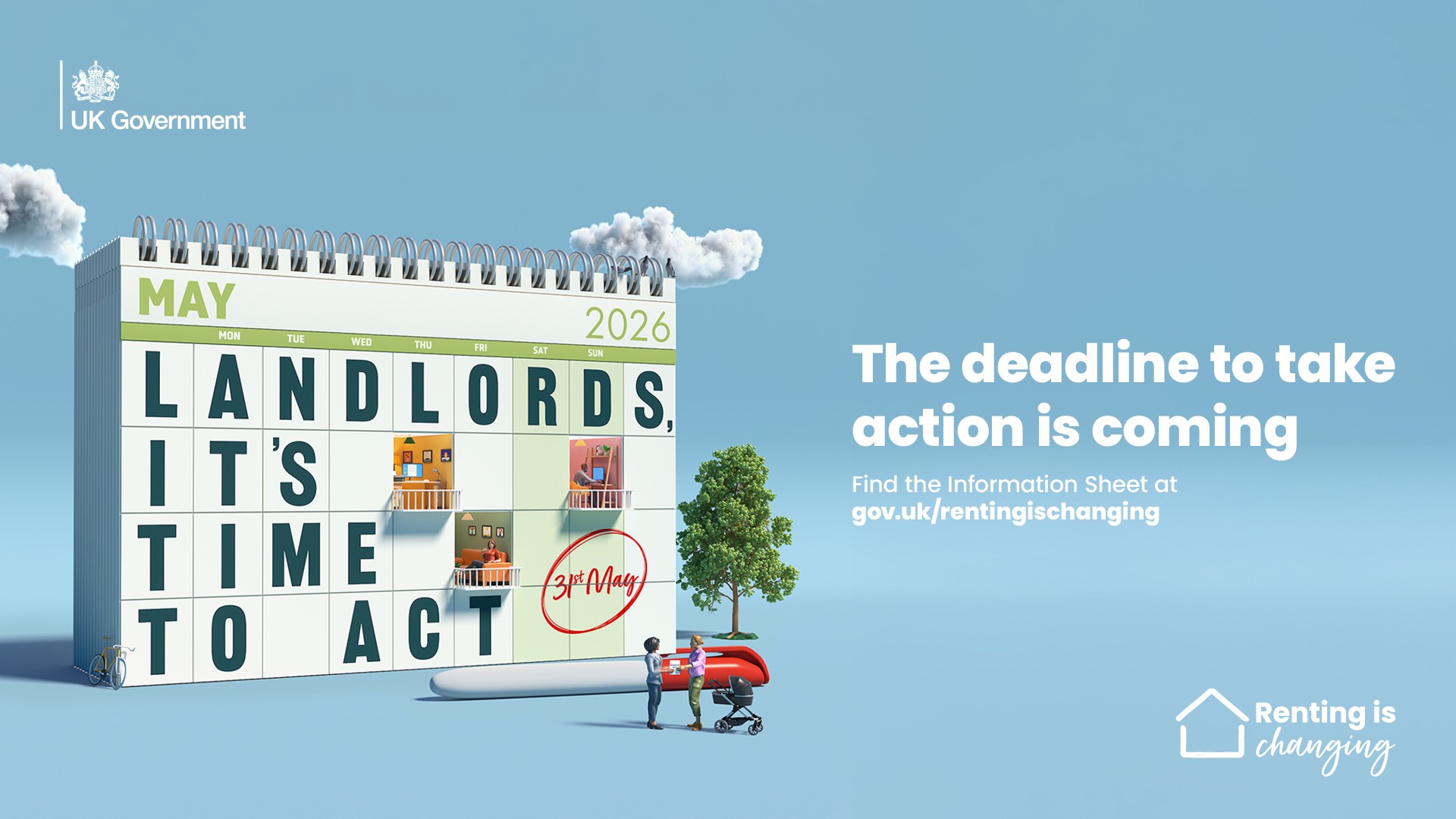 Graphic with blue background with calendar showing 31 May 2026. Text reads 'The deadline to take action is coming'