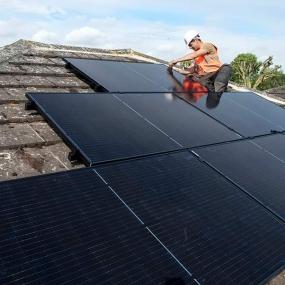 Solar panel roof installation