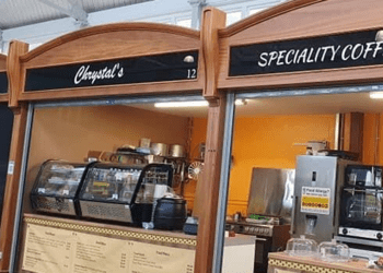 Coffee shop market stall at Gravesend Borough market