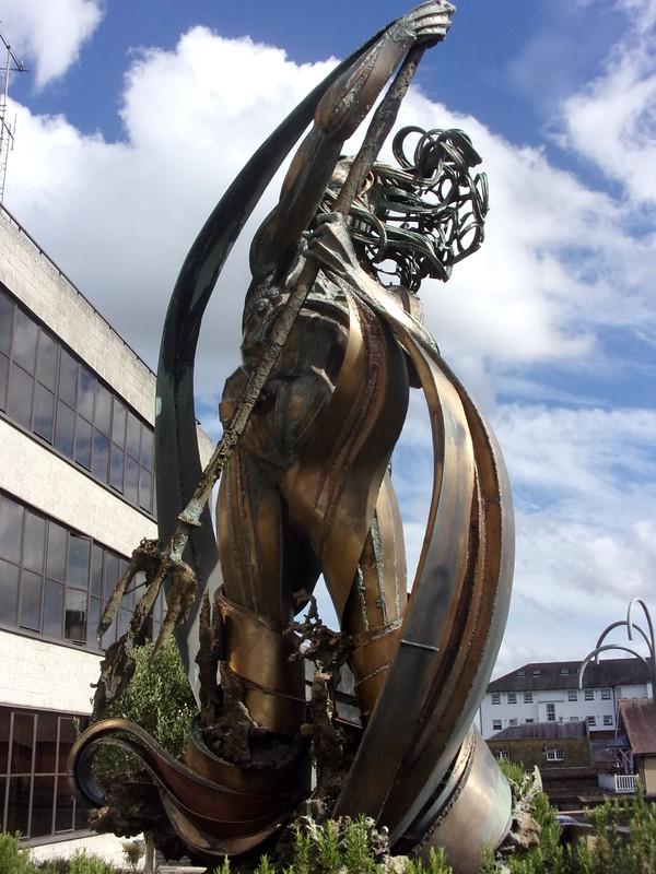 Brass sculpture of poseidon credit