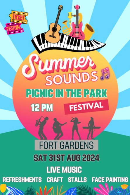 Summer sounds poster: picnic in the park