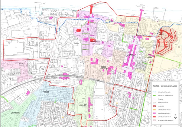 Town centre boundary map