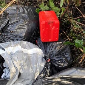 Image showing rubbish bags carrying waste which has been fly tipped