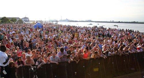 Riverside crowd